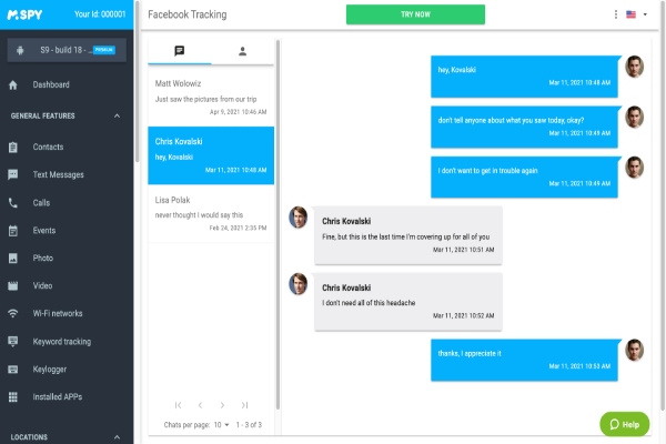 mSpy Facebook Messenger Hack